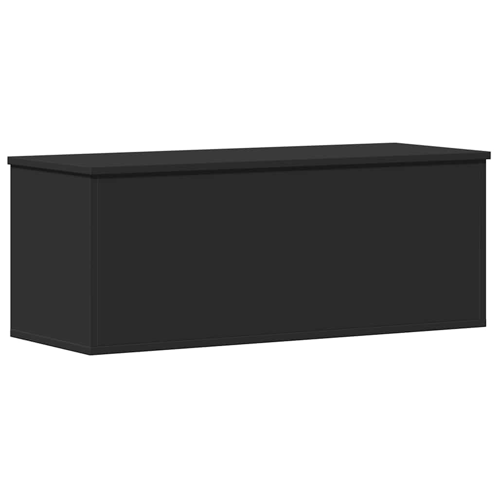 Boîte de rangement noir 90x35x35 cm bois d'ingénierie - XIOS