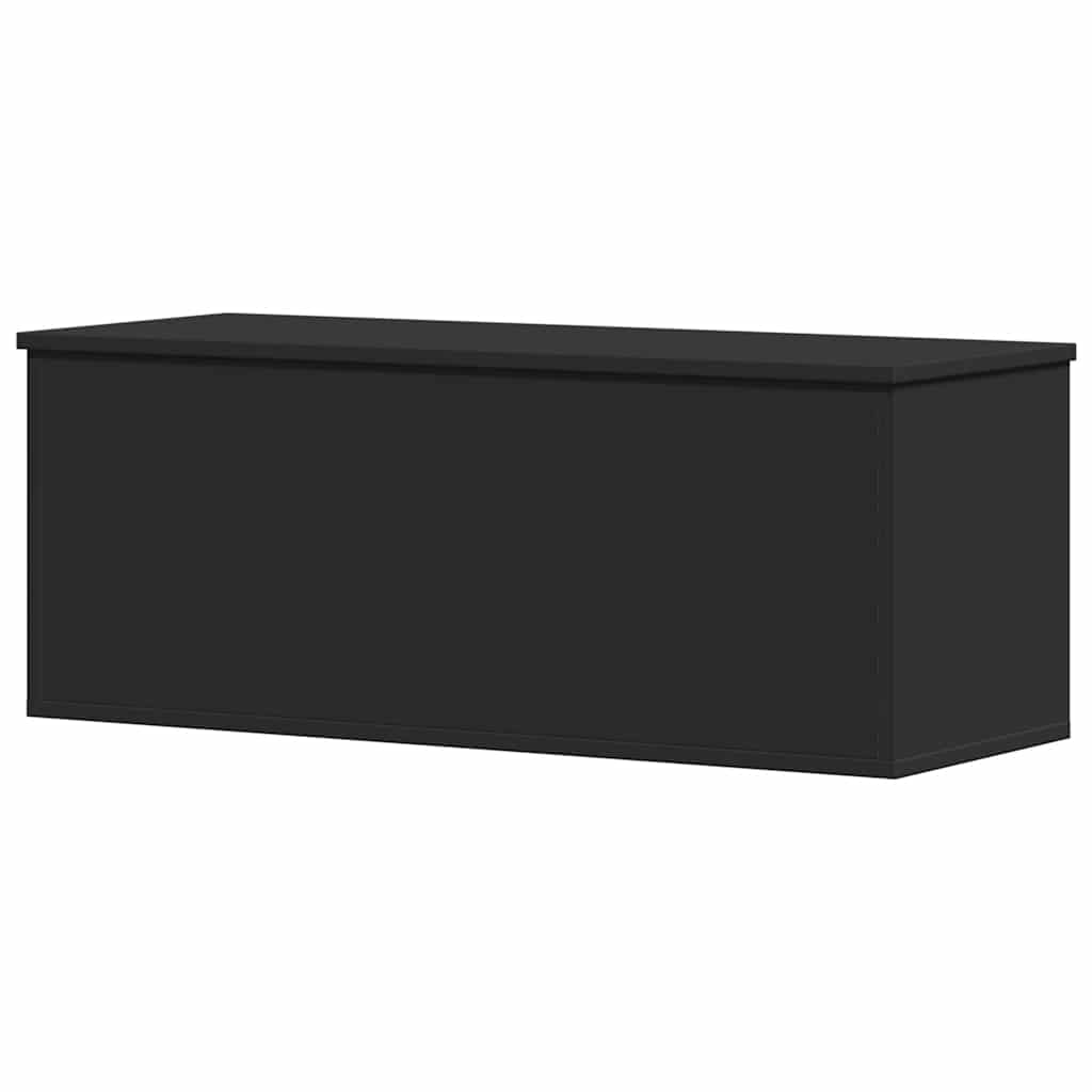 Boîte de rangement noir 90x35x35 cm bois d'ingénierie - XIOS