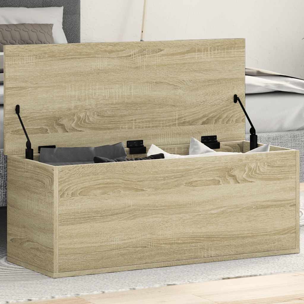 Boîte de rangement chêne sonoma 90x35x35 cm bois d'ingénierie - XIOS