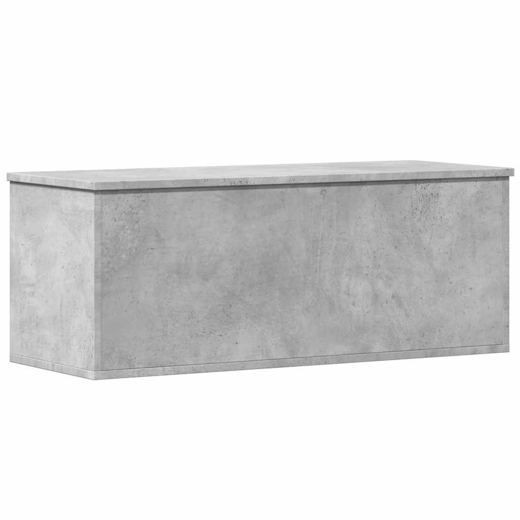 Boîte de rangement gris béton 90x35x35 cm bois d'ingénierie - XIOS