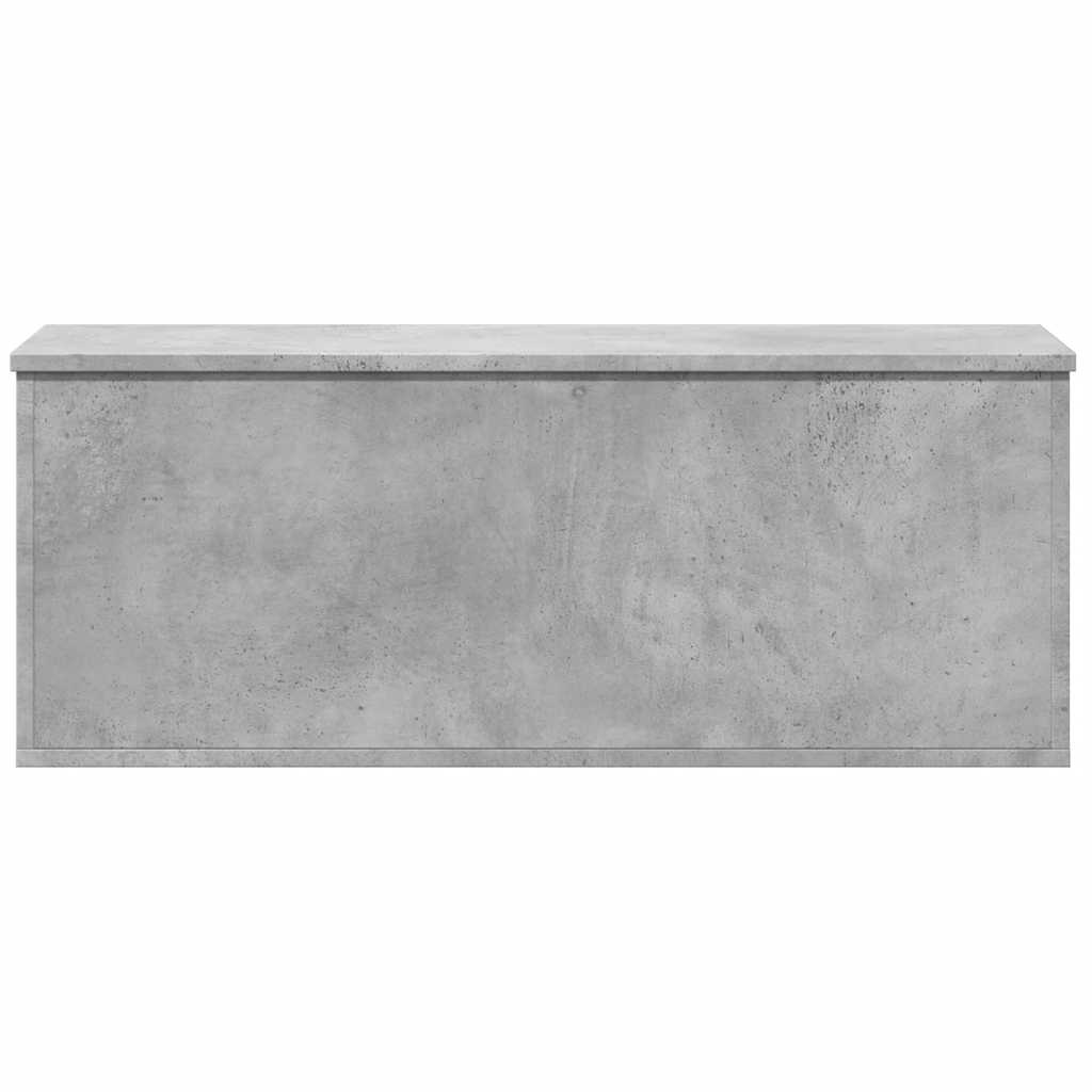 Boîte de rangement gris béton 90x35x35 cm bois d'ingénierie - XIOS