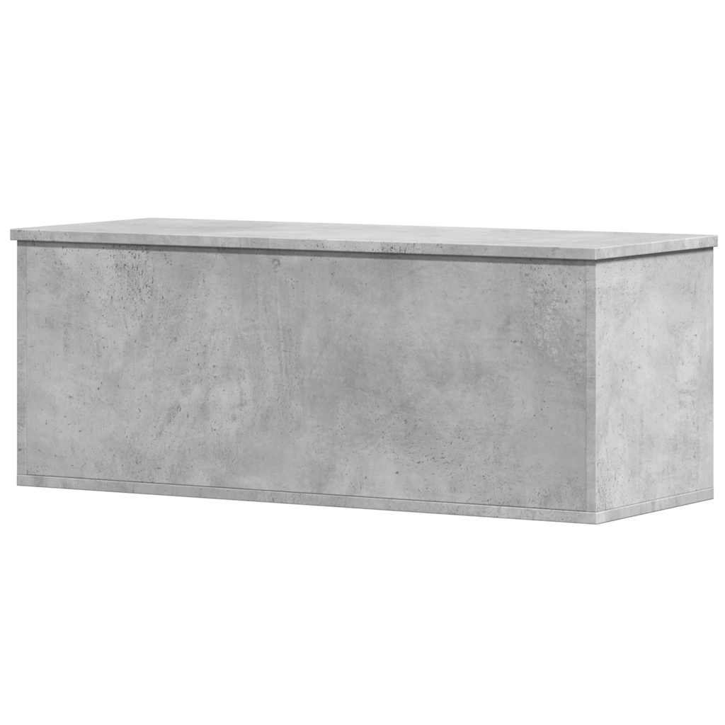 Boîte de rangement gris béton 90x35x35 cm bois d'ingénierie - XIOS