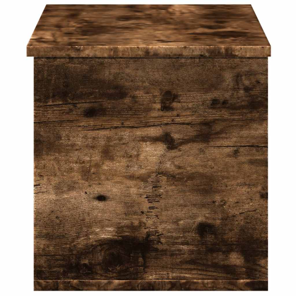 Boîte de rangement chêne fumé 90x35x35 cm bois d'ingénierie - XIOS