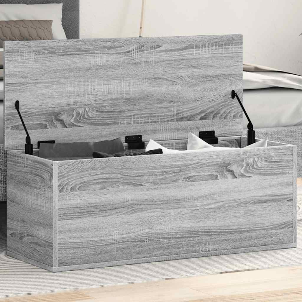 Boîte de rangement sonoma gris 90x35x35 cm bois d'ingénierie - XIOS