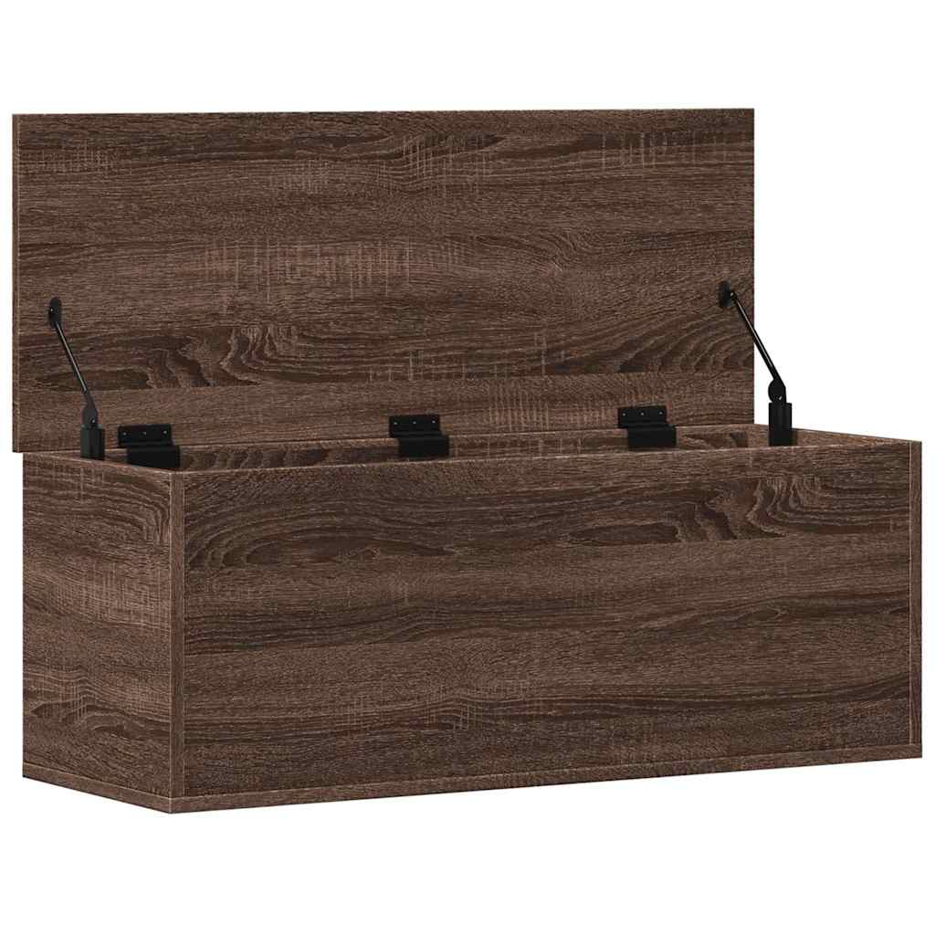 Boîte de rangement chêne marron 90x35x35 cm bois d'ingénierie - XIOS