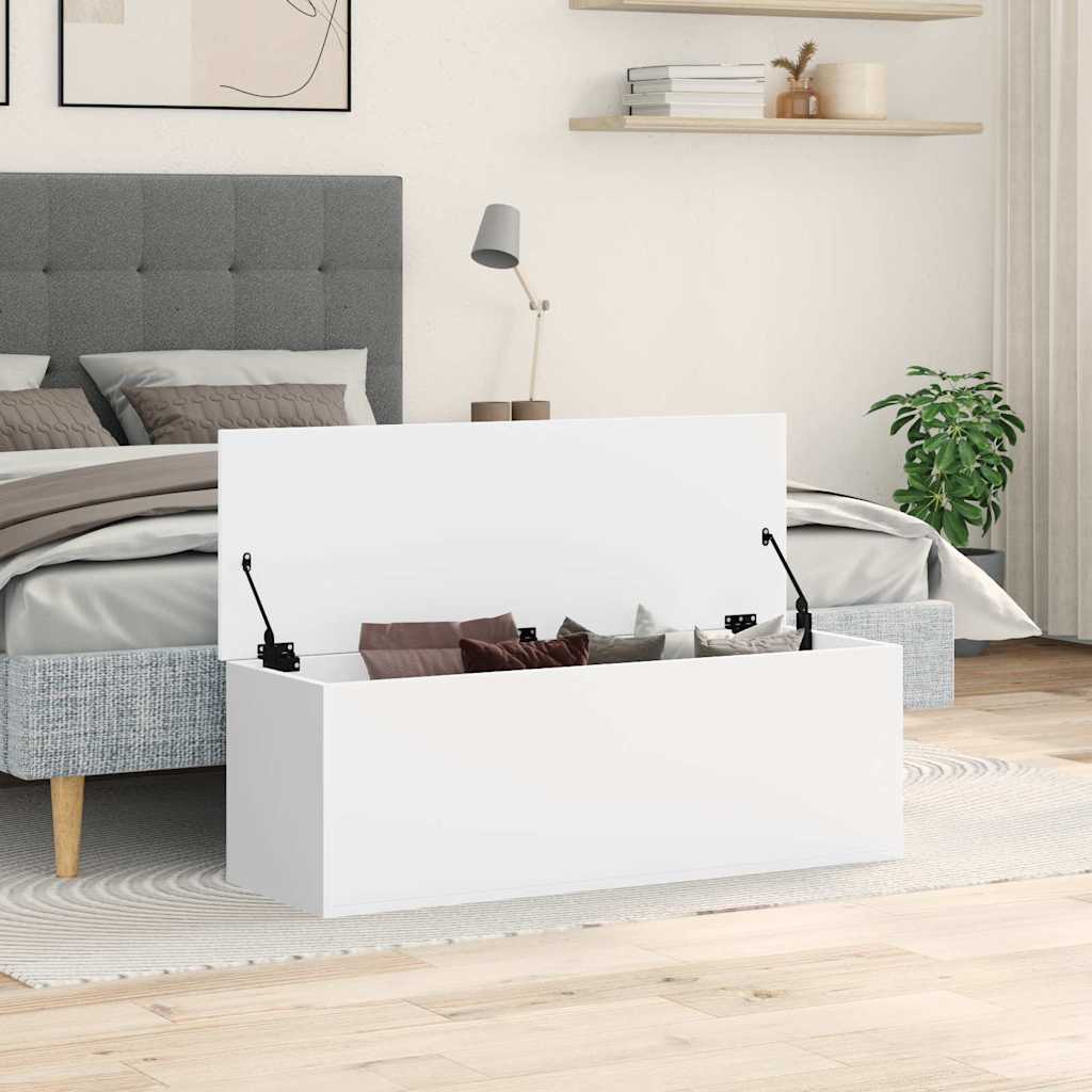 Boîte de rangement blanc 102x35x35 cm bois d'ingénierie - XIOS