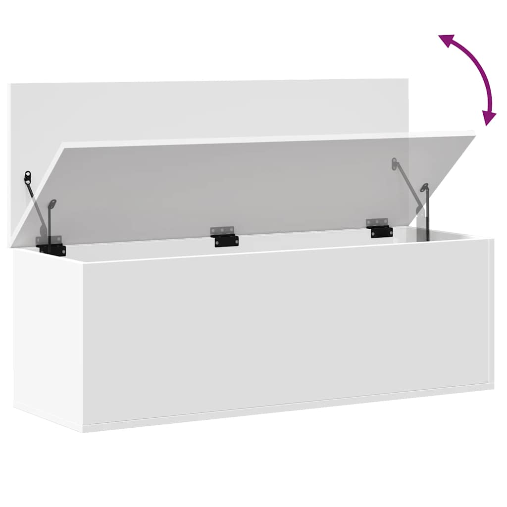 Boîte de rangement blanc 102x35x35 cm bois d'ingénierie - XIOS