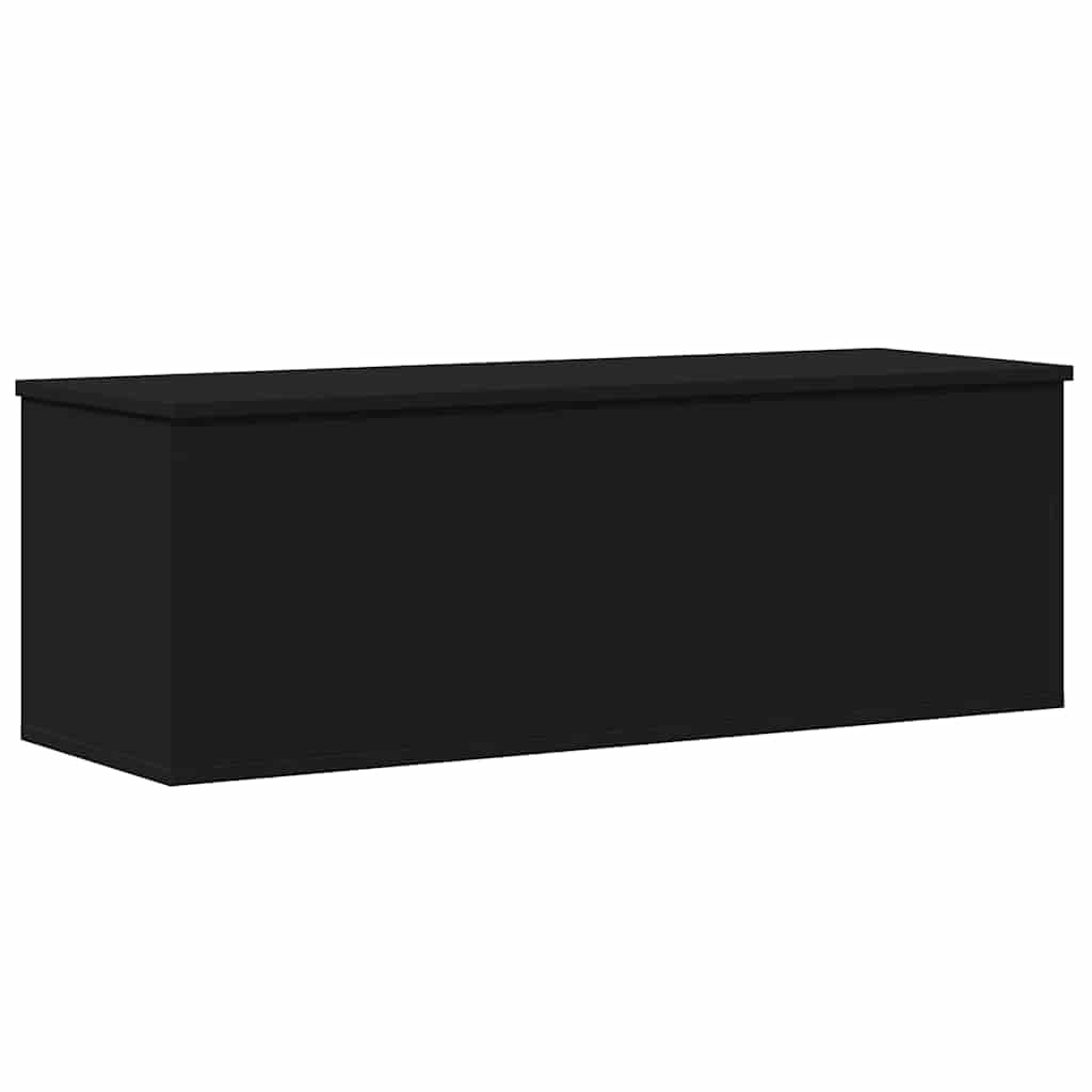 Boîte de rangement noir 102x35x35 cm bois d'ingénierie - XIOS