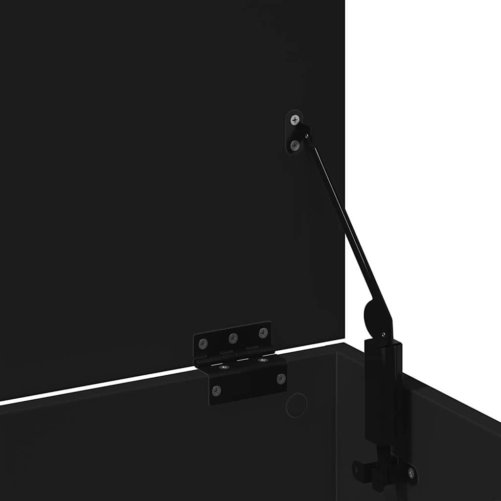 Boîte de rangement noir 102x35x35 cm bois d'ingénierie - XIOS