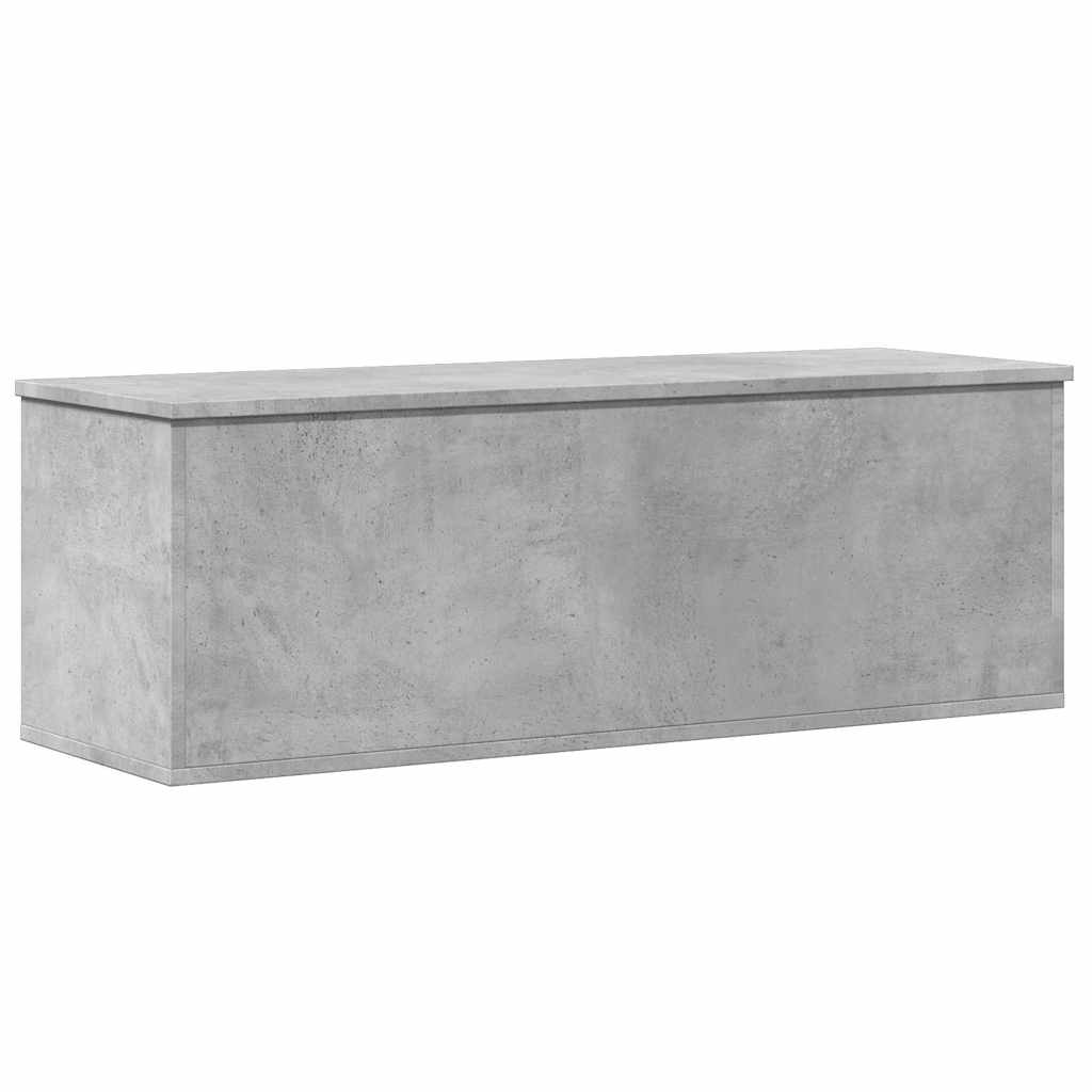 Boîte de rangement gris béton 102x35x35 cm bois d'ingénierie - XIOS