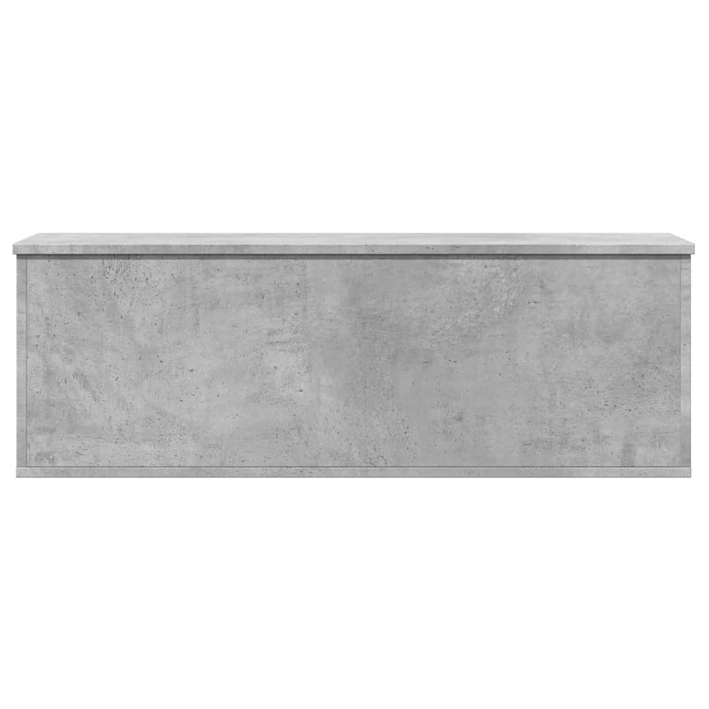 Boîte de rangement gris béton 102x35x35 cm bois d'ingénierie - XIOS