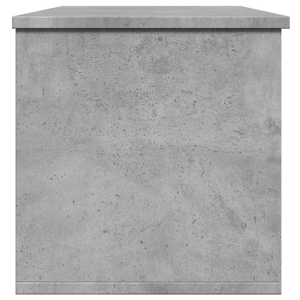 Boîte de rangement gris béton 102x35x35 cm bois d'ingénierie - XIOS