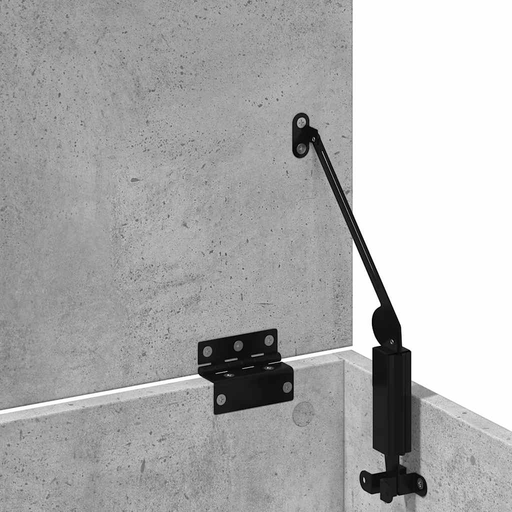 Boîte de rangement gris béton 102x35x35 cm bois d'ingénierie - XIOS