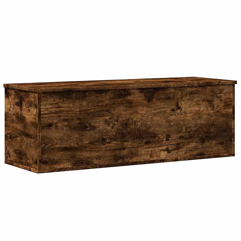 Boîte de rangement chêne fumé 102x35x35 cm bois d'ingénierie - XIOS
