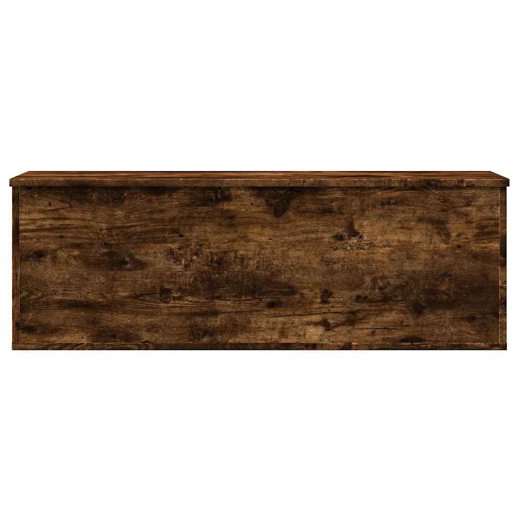 Boîte de rangement chêne fumé 102x35x35 cm bois d'ingénierie - XIOS