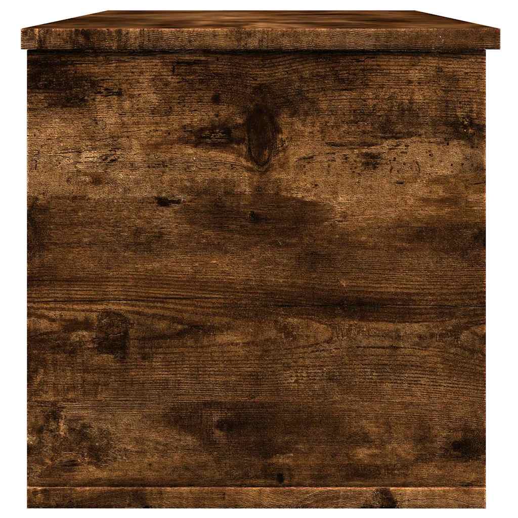Boîte de rangement chêne fumé 102x35x35 cm bois d'ingénierie - XIOS