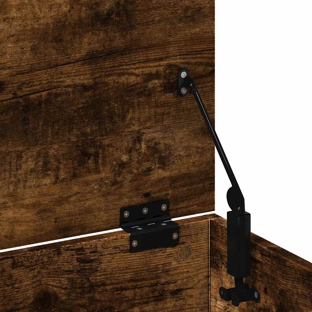 Boîte de rangement chêne fumé 102x35x35 cm bois d'ingénierie - XIOS