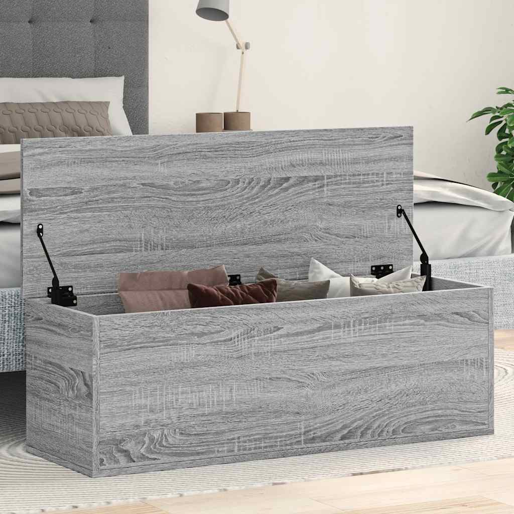 Boîte de rangement sonoma gris 102x35x35 cm bois d'ingénierie - XIOS