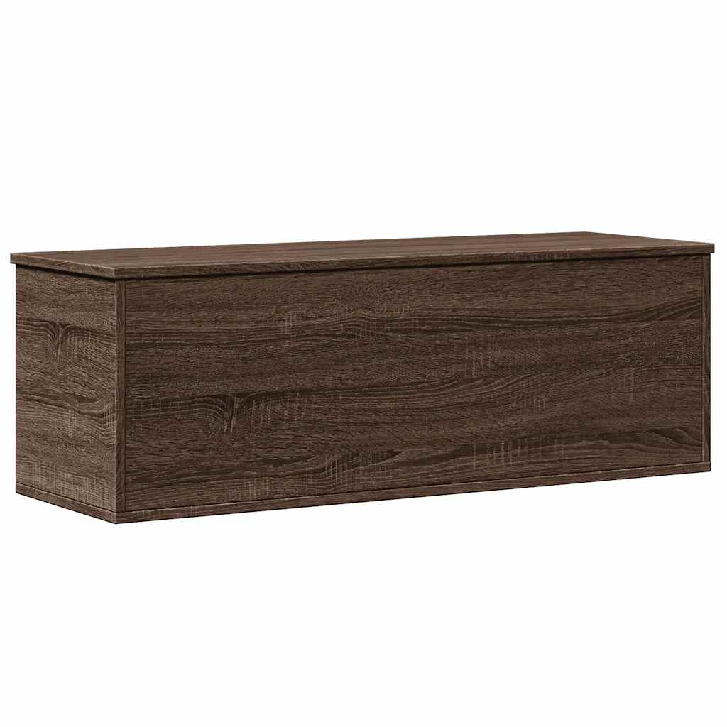 Boîte de rangement chêne marron 102x35x35 cm bois d'ingénierie - XIOS