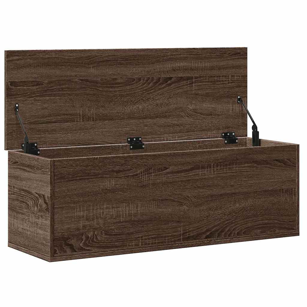 Boîte de rangement chêne marron 102x35x35 cm bois d'ingénierie - XIOS
