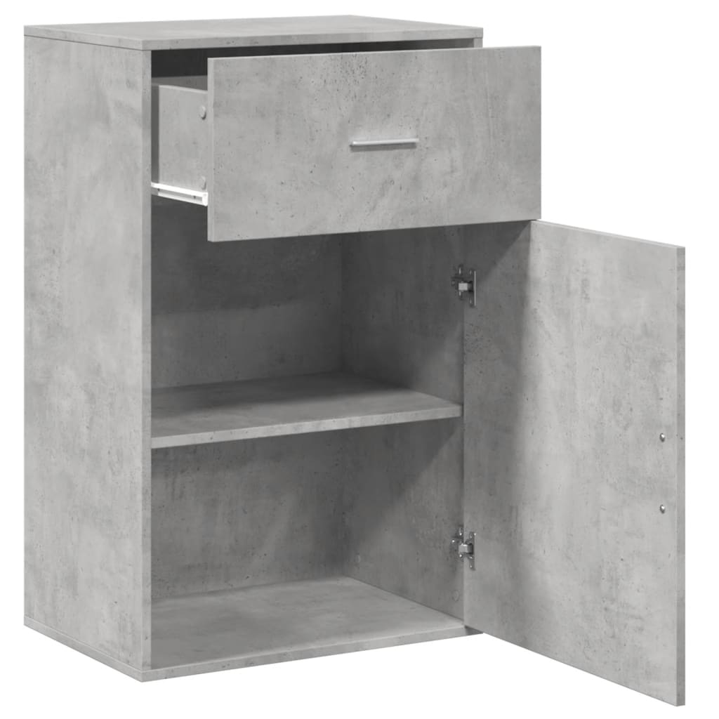 Armoire de rangement gris béton 56,5x39x90 cm bois d'ingénierie - XIOS