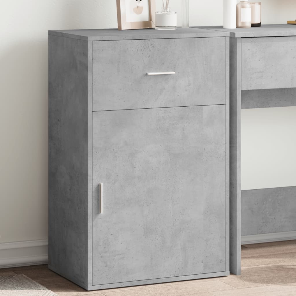 Armoire de rangement gris béton 56,5x39x90 cm bois d'ingénierie - XIOS