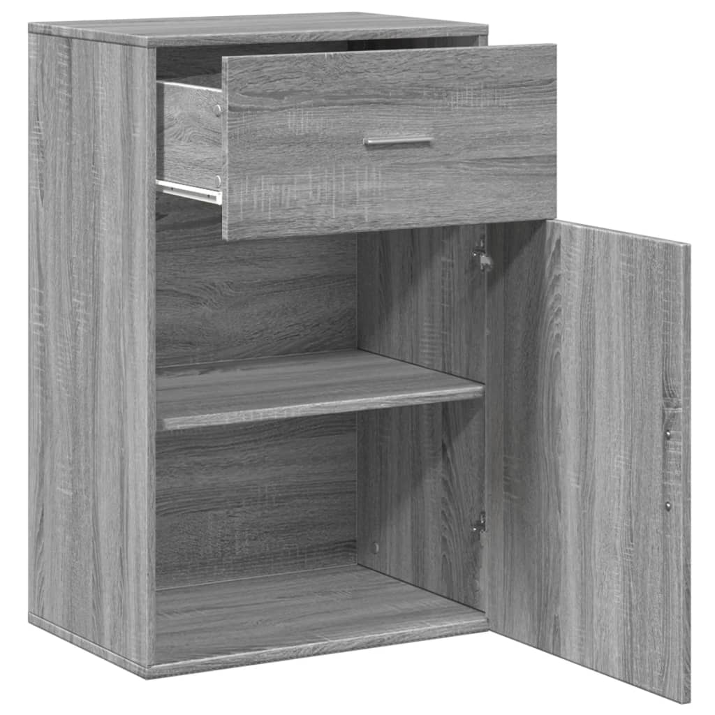 Armoire de rangement sonoma gris 56,5x39x90 cm bois ingénierie - XIOS