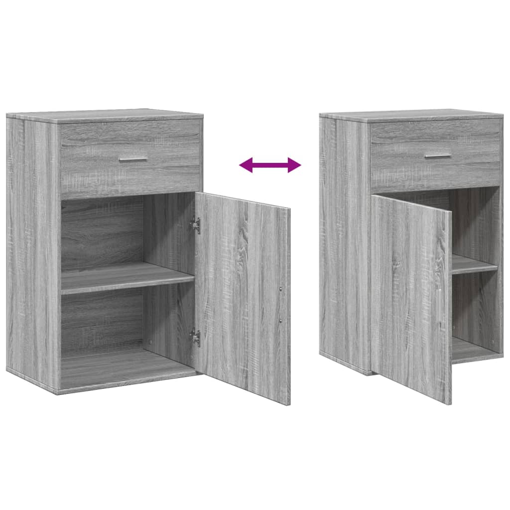Armoire de rangement sonoma gris 56,5x39x90 cm bois ingénierie - XIOS