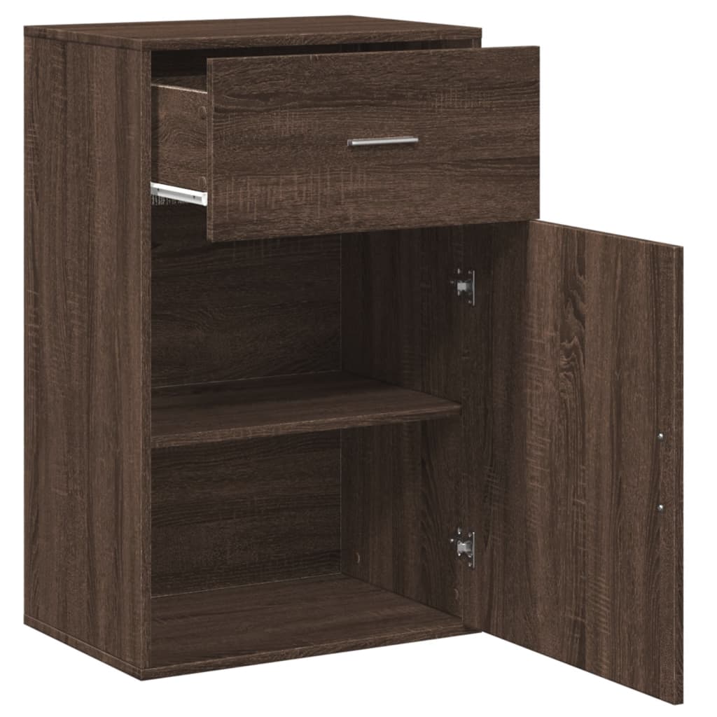 Armoire de rangement chêne marron 56,5x39x90 cm bois ingénierie - XIOS