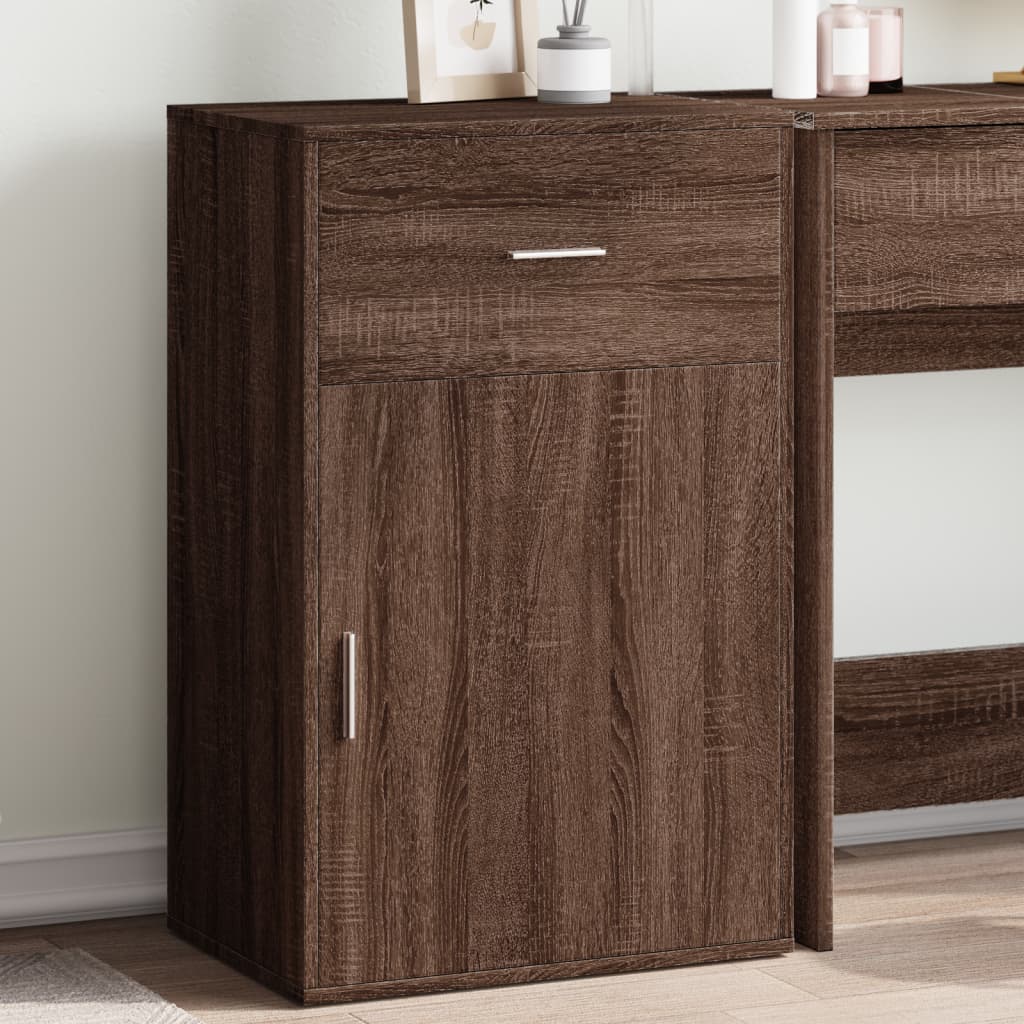 Armoire de rangement chêne marron 56,5x39x90 cm bois ingénierie - XIOS