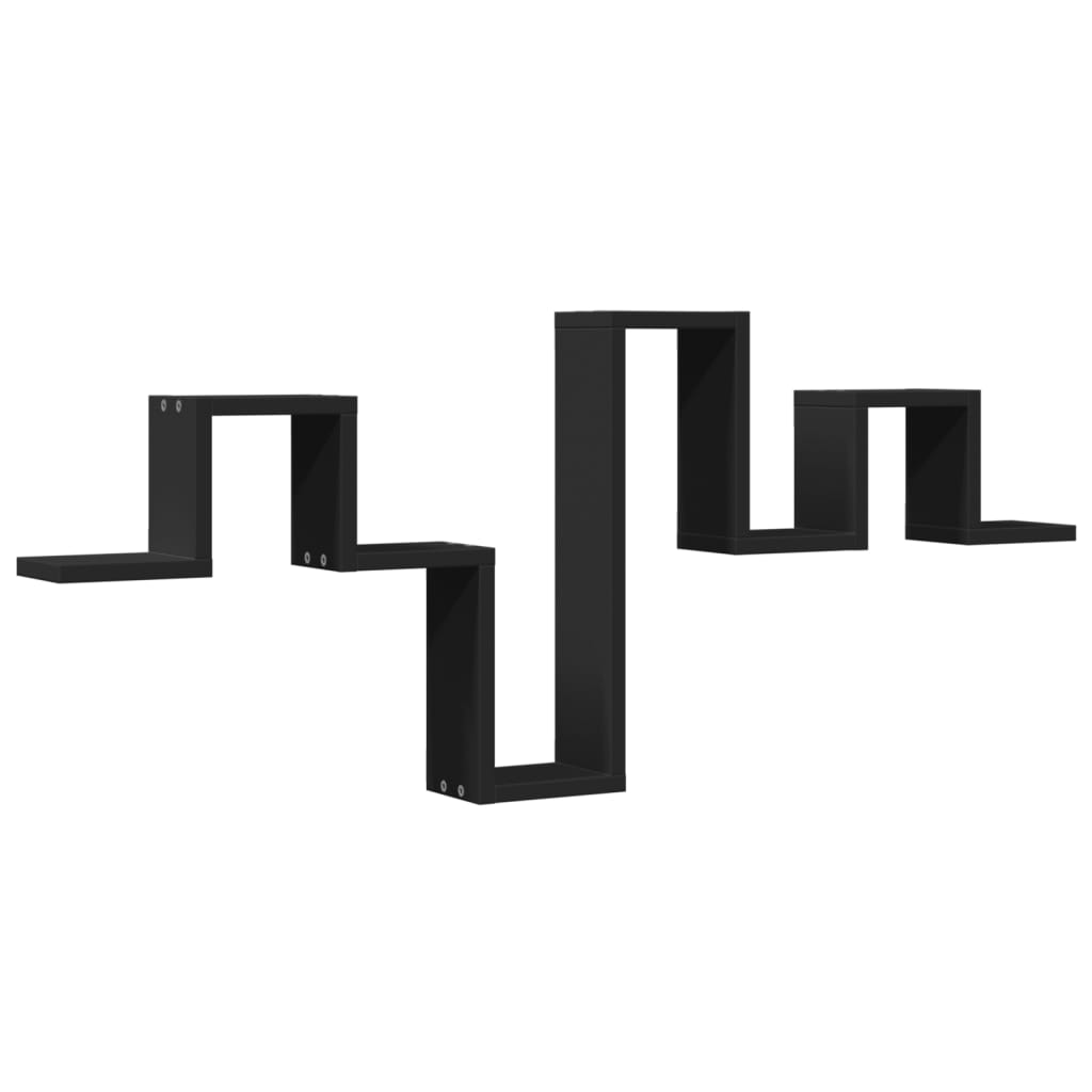 Étagère murale noir 104,5x10x43 cm bois d'ingénierie - XIOS