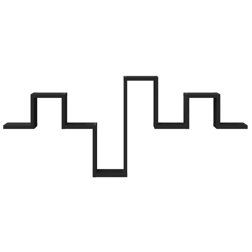 Étagère murale noir 104,5x10x43 cm bois d'ingénierie - XIOS