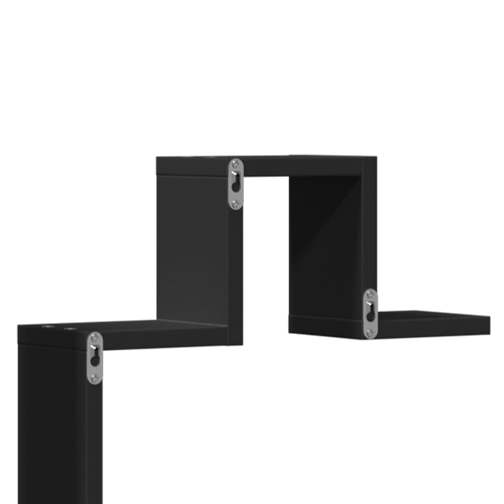Étagère murale noir 104,5x10x43 cm bois d'ingénierie - XIOS
