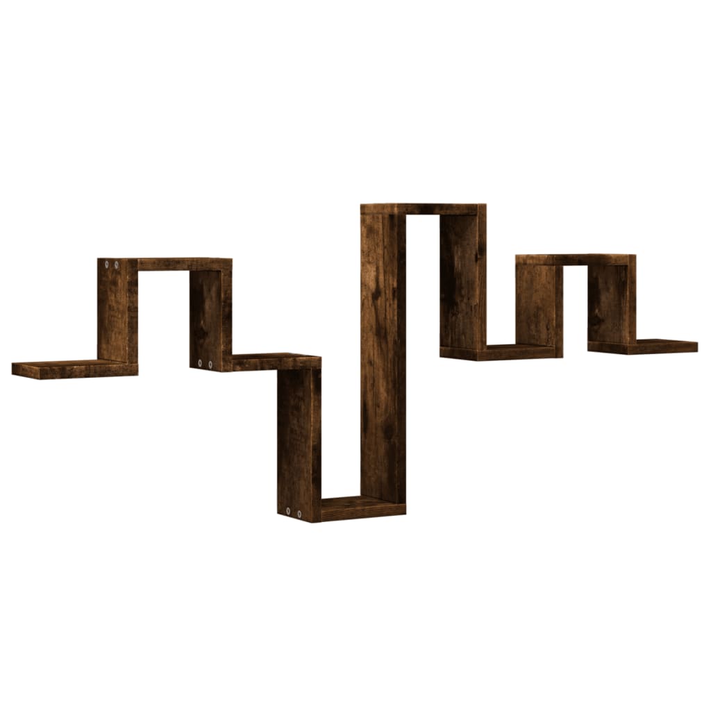 Étagère murale chêne fumé 104,5x10x43 cm bois d'ingénierie - XIOS