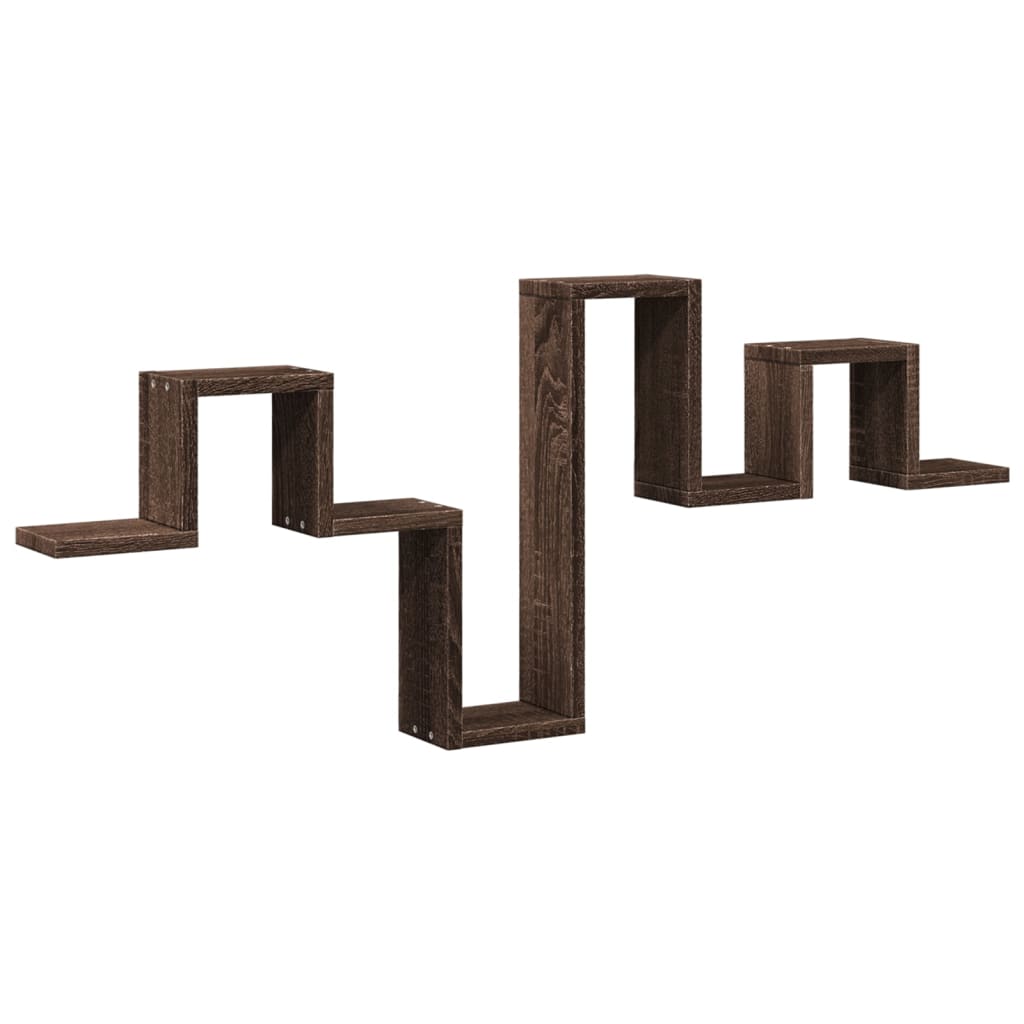 Étagère murale chêne marron 104,5x10x43 cm bois d'ingénierie - XIOS