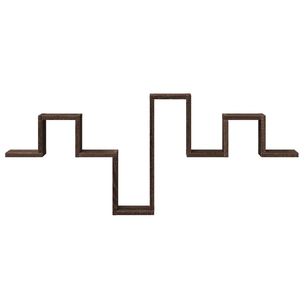 Étagère murale chêne marron 104,5x10x43 cm bois d'ingénierie - XIOS