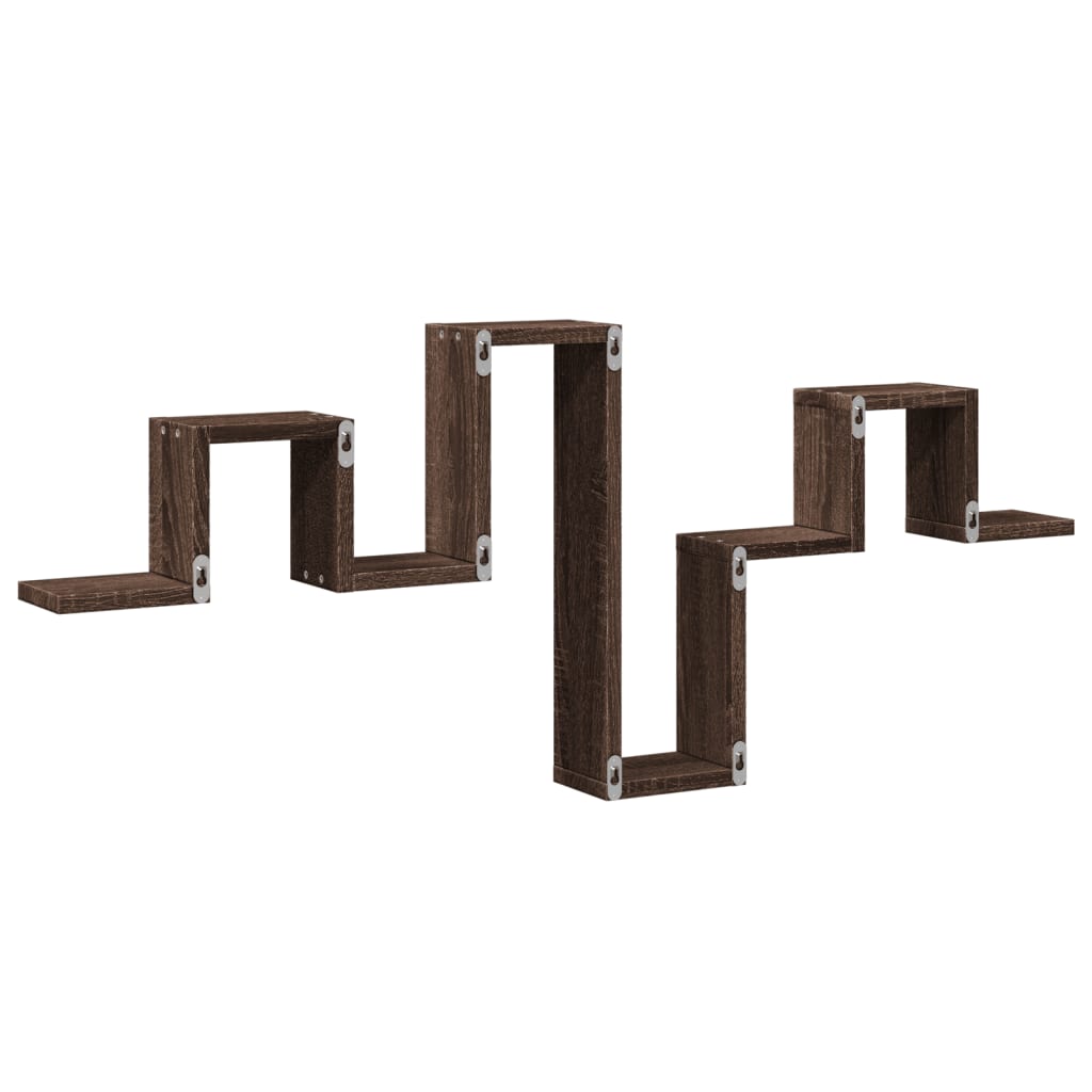 Étagère murale chêne marron 104,5x10x43 cm bois d'ingénierie - XIOS