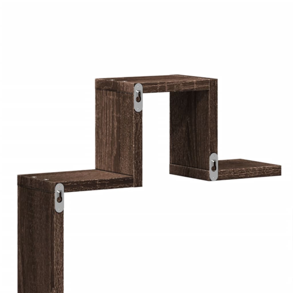 Étagère murale chêne marron 104,5x10x43 cm bois d'ingénierie - XIOS