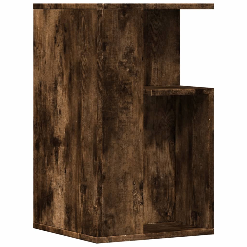 Table d'appoint chêne fumé 35x35x60 cm bois d'ingénierie - XIOS