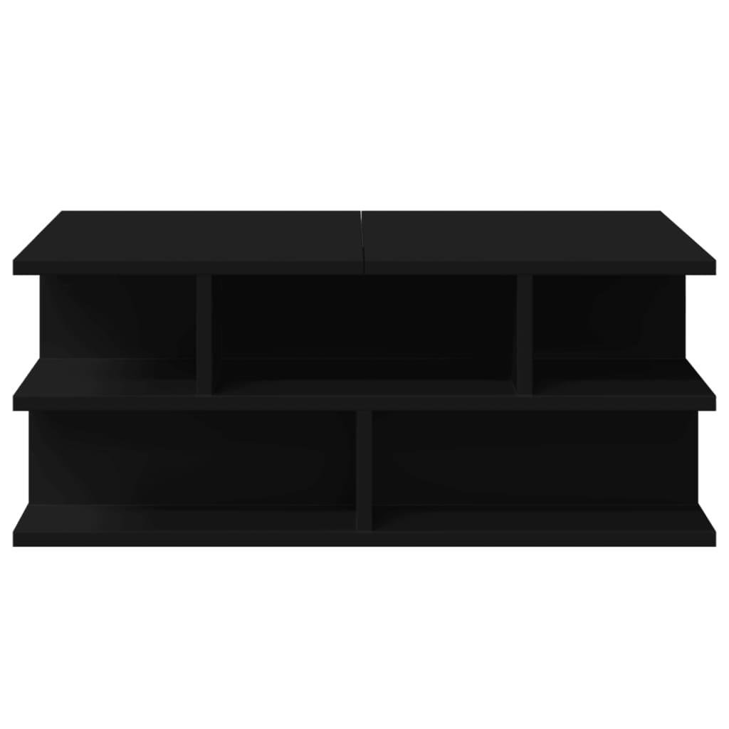 Table basse noir 70x70x29 cm bois d'ingénierie - XIOS