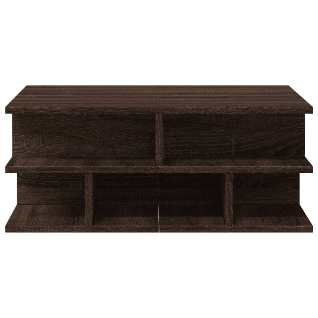 Table basse chêne marron 70x70x29 cm bois d'ingénierie - XIOS