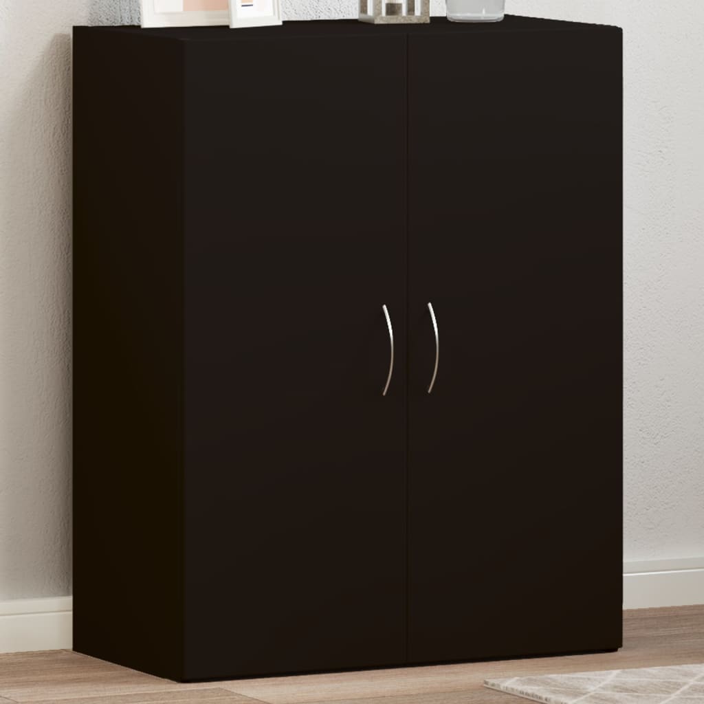 Armoire de classement noir 60x32x77,5 cm bois d'ingénierie - XIOS