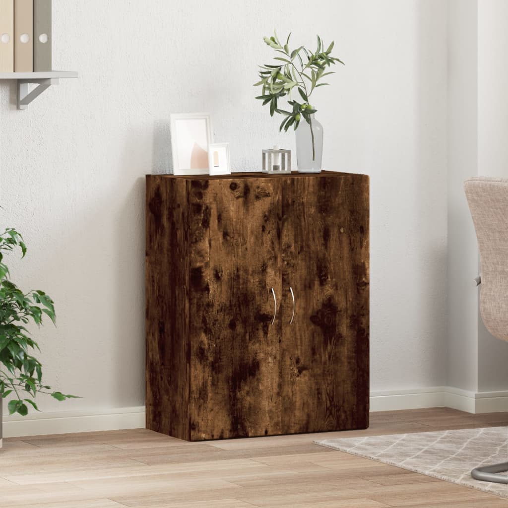 Armoire de classement chêne fumé bois d'ingénierie