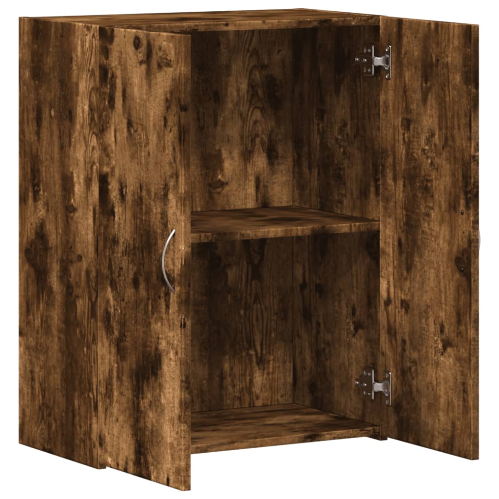 Armoire de classement chêne fumé bois d'ingénierie