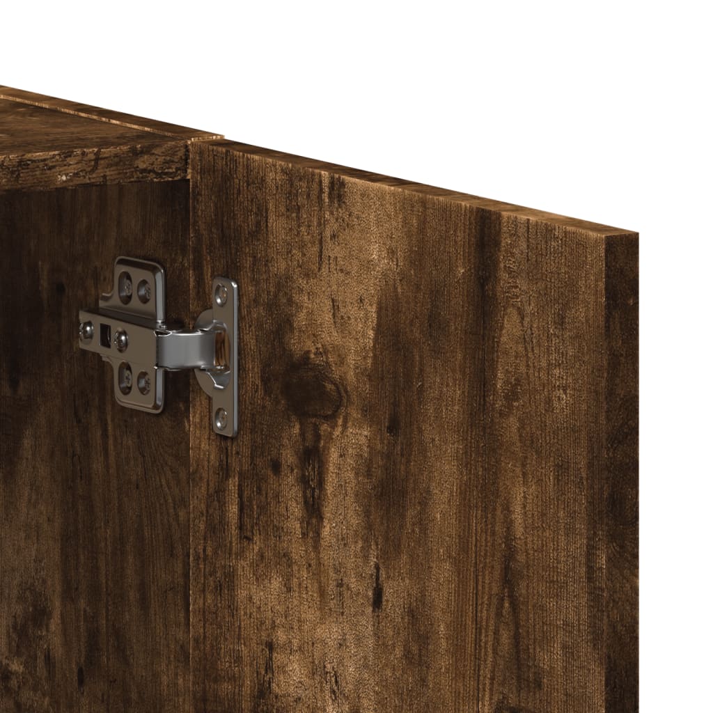 Armoire de classement chêne fumé bois d'ingénierie