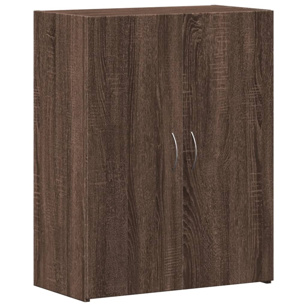 Armoire de classement chêne marron bois d'ingénierie