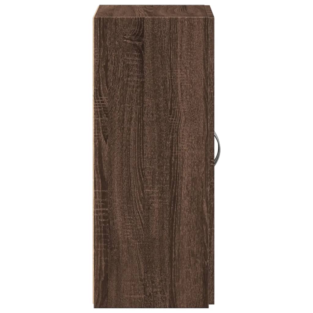 Armoire de classement chêne marron bois d'ingénierie