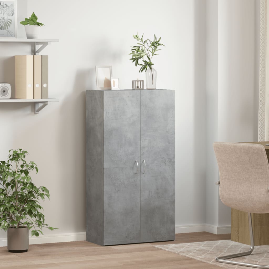 Armoire de classement gris béton 60x32x115 cm bois d'ingénierie - XIOS