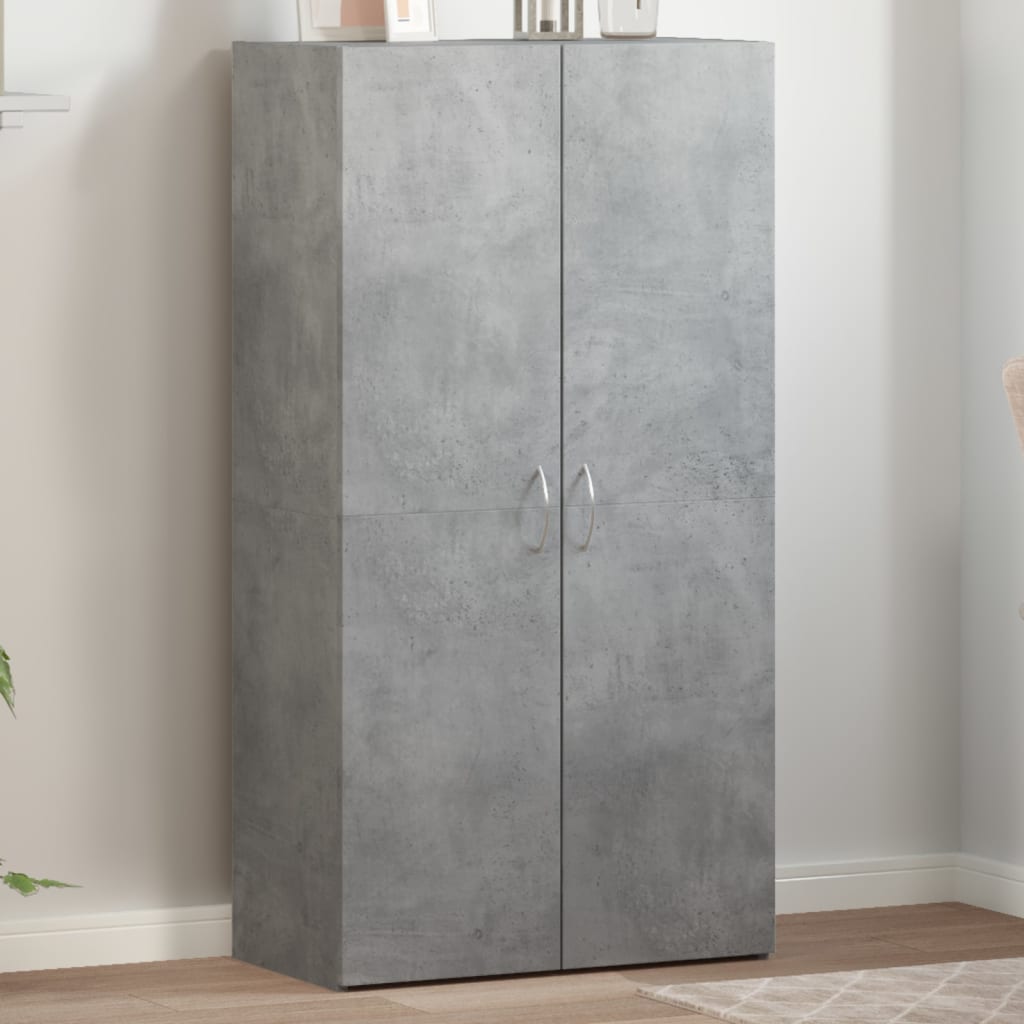 Armoire de classement gris béton 60x32x115 cm bois d'ingénierie - XIOS