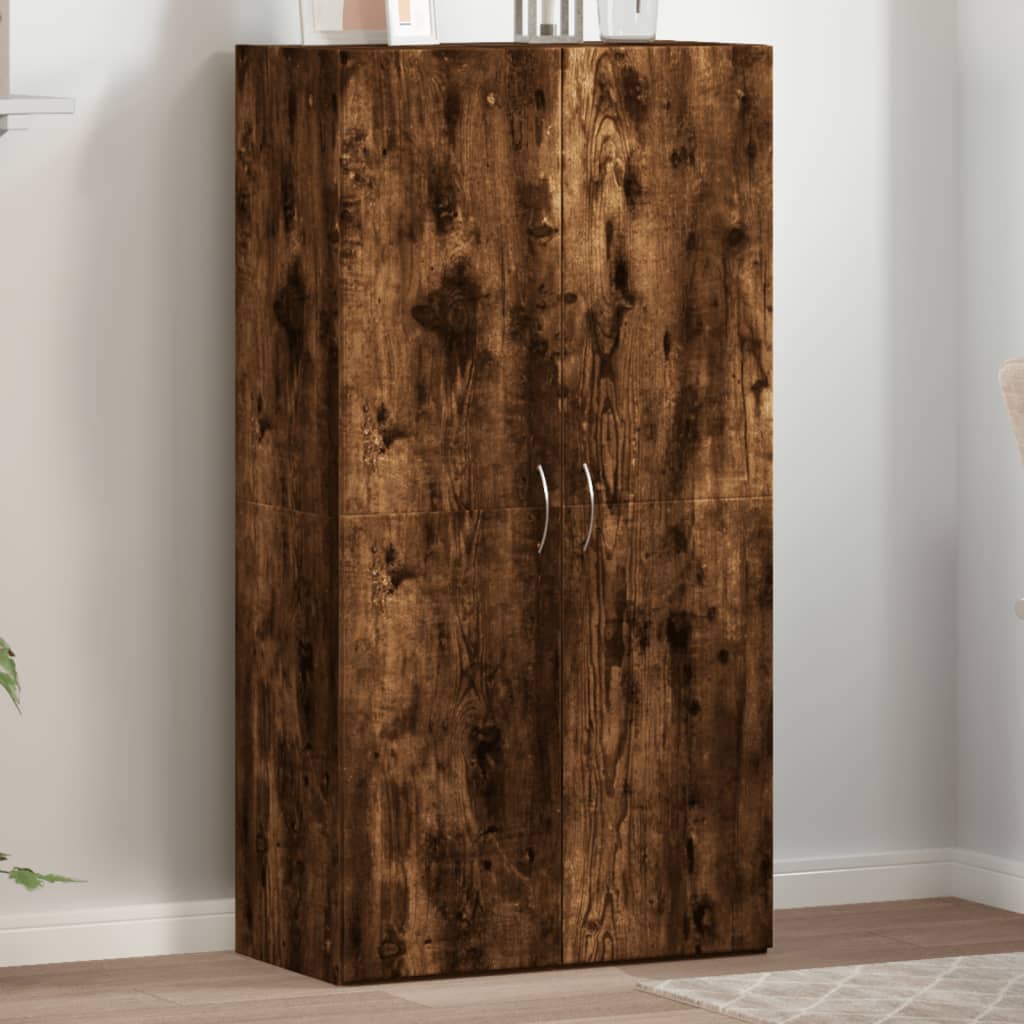 Armoire de classement chêne fumé 60x32x115 cm bois d'ingénierie - XIOS